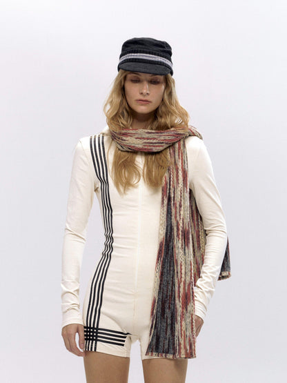 NyDkyel Red White Colorblock Striped Women&