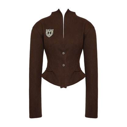 NyDkyel_Retro_Brown_Striped_Waist_Defining_Blazer_Set_MISSTT