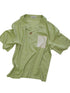 Retro Cuban Collar Color Block Pocket Short Sleeve T-shirt