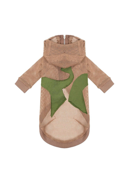 Retro Star Patch Hooded Jacket For Whippet