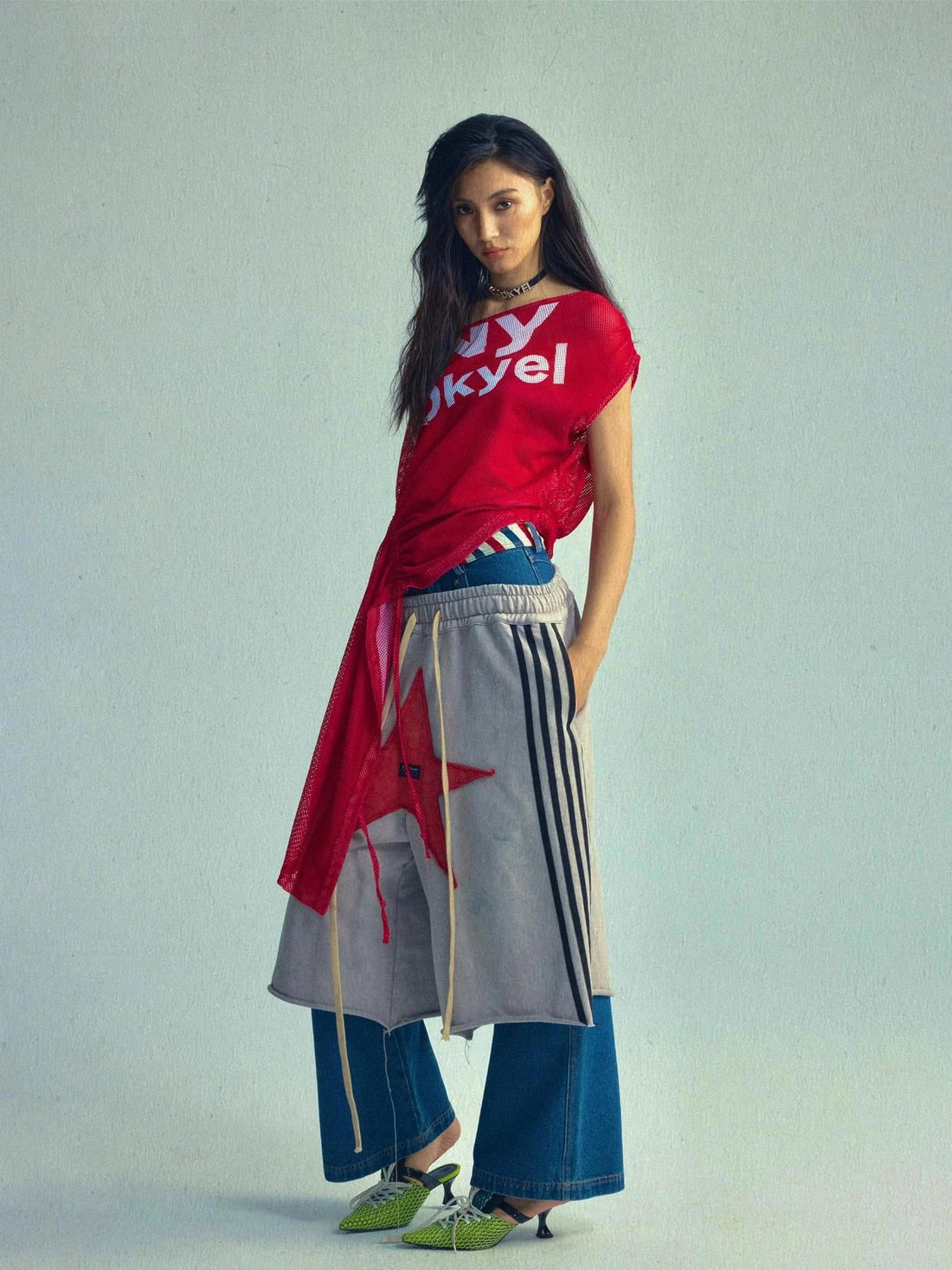 Retro Stripe Low Rise Vintage Jeans
