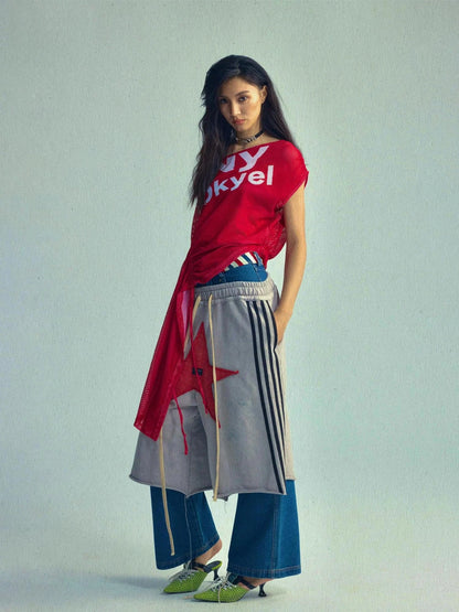 Retro Stripe Low Rise Vintage Jeans