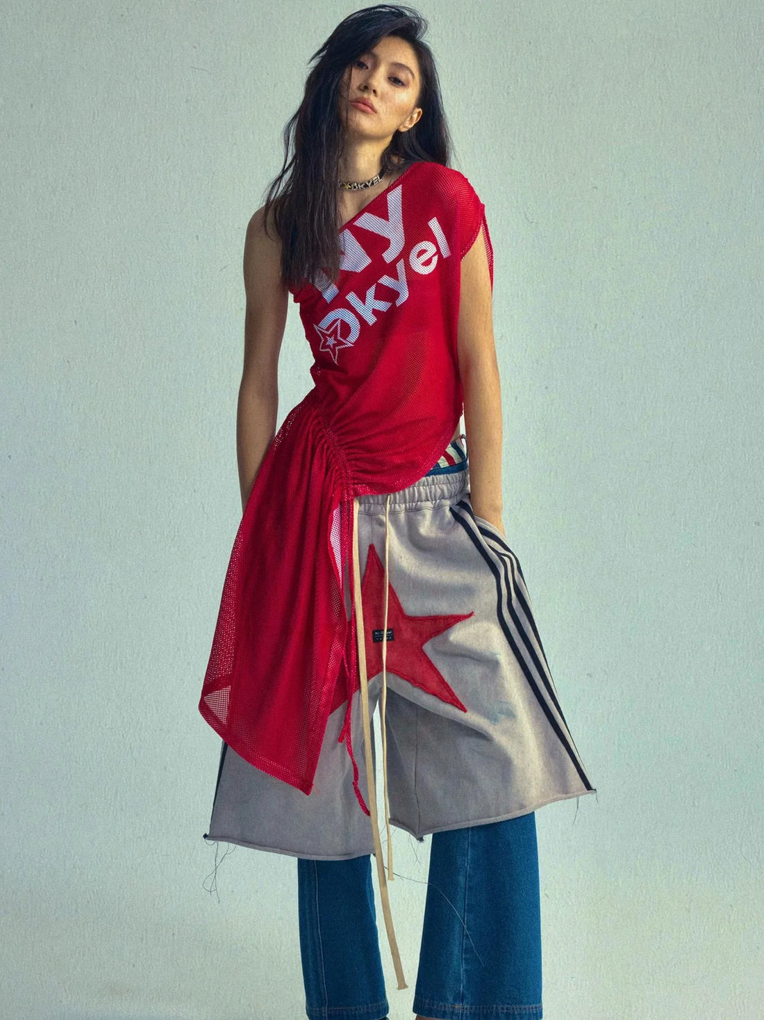 Retro Stripe Low Rise Vintage Jeans