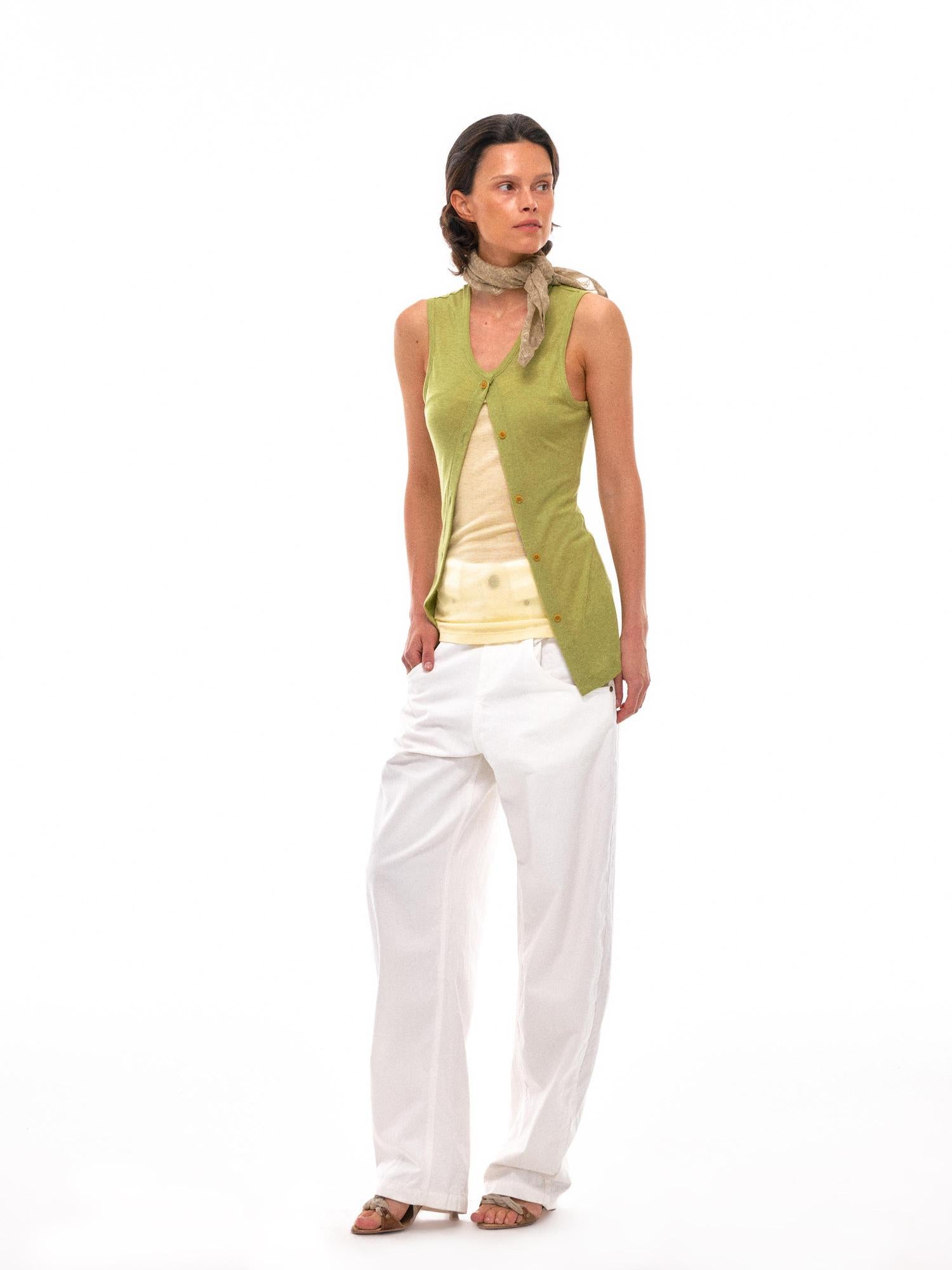 NyDkyel Sleeveless Layered Tank Top In Tencel Wool Blend