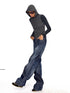 NyDkyel Soft Lyocell Wool Blend Thick Slim Fit Faux Two Piece Hooded Zip Women Hoodies