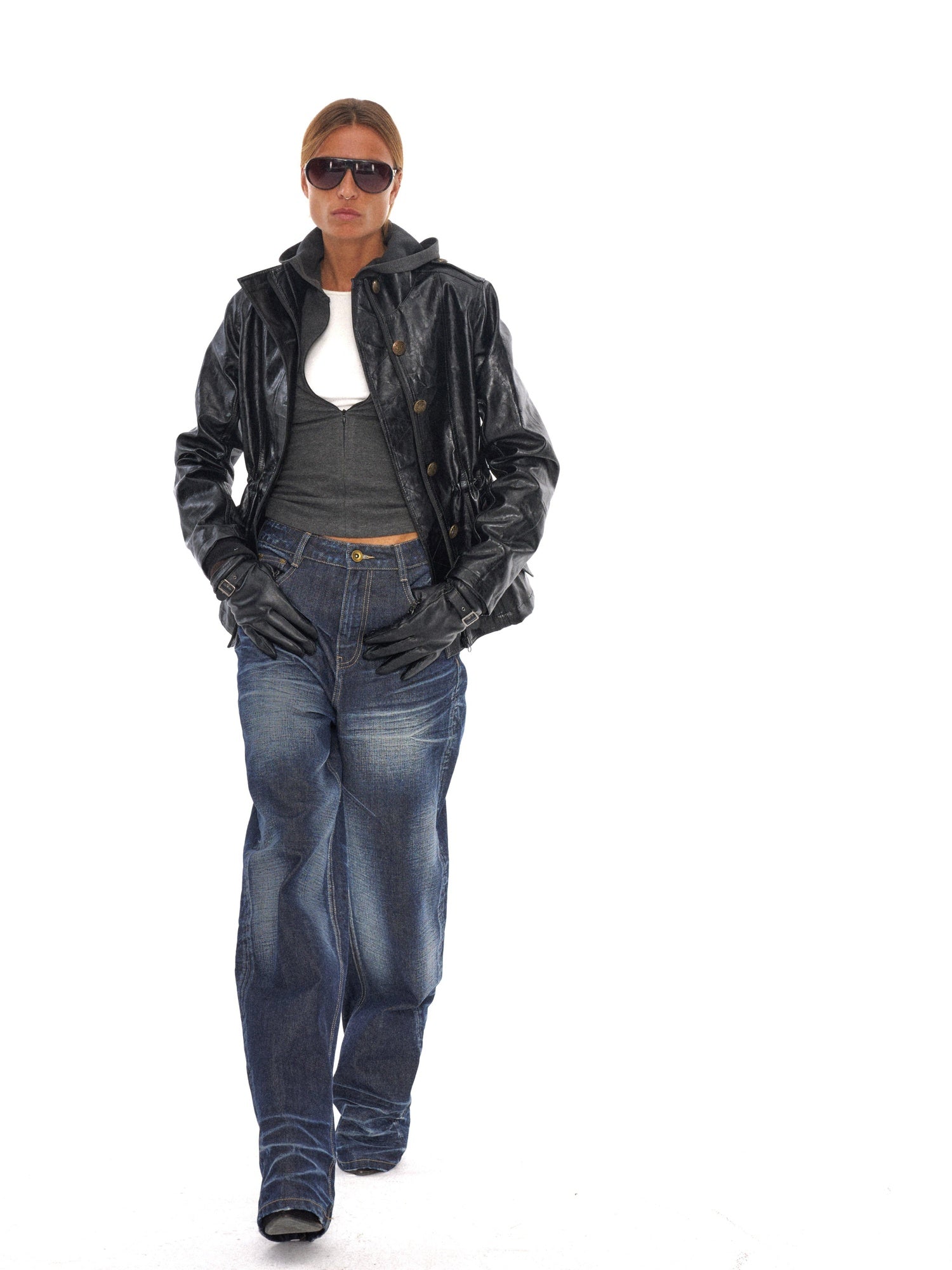 NyDkyel Soft Lyocell Wool Blend Thick Slim Fit Faux Two Piece Hooded Zip Women Hoodies