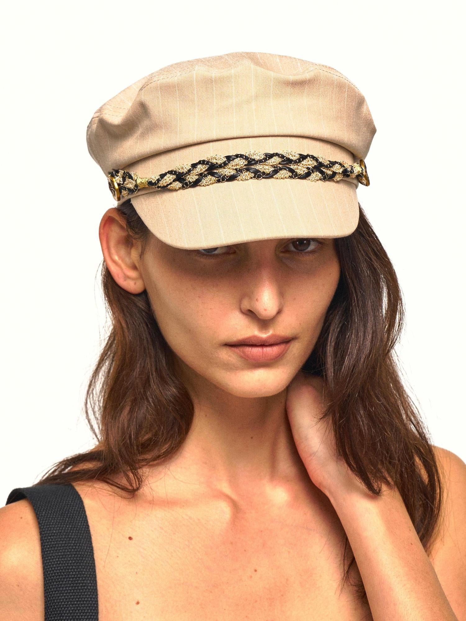 NyDkyel Striped Cutout Gold Decor Military Adjustable Women&