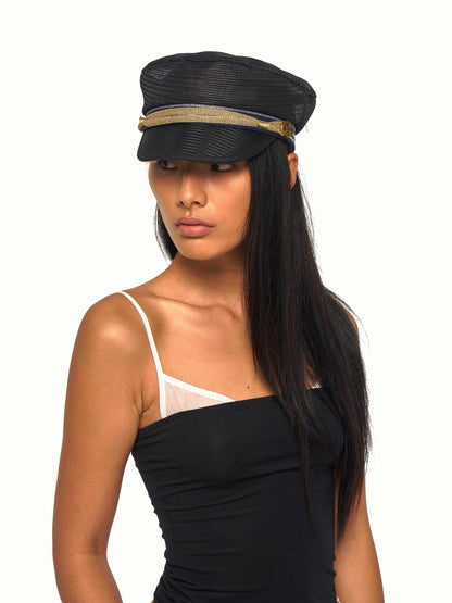 NyDkyel Striped Cutout Gold Decor Military Adjustable Women&