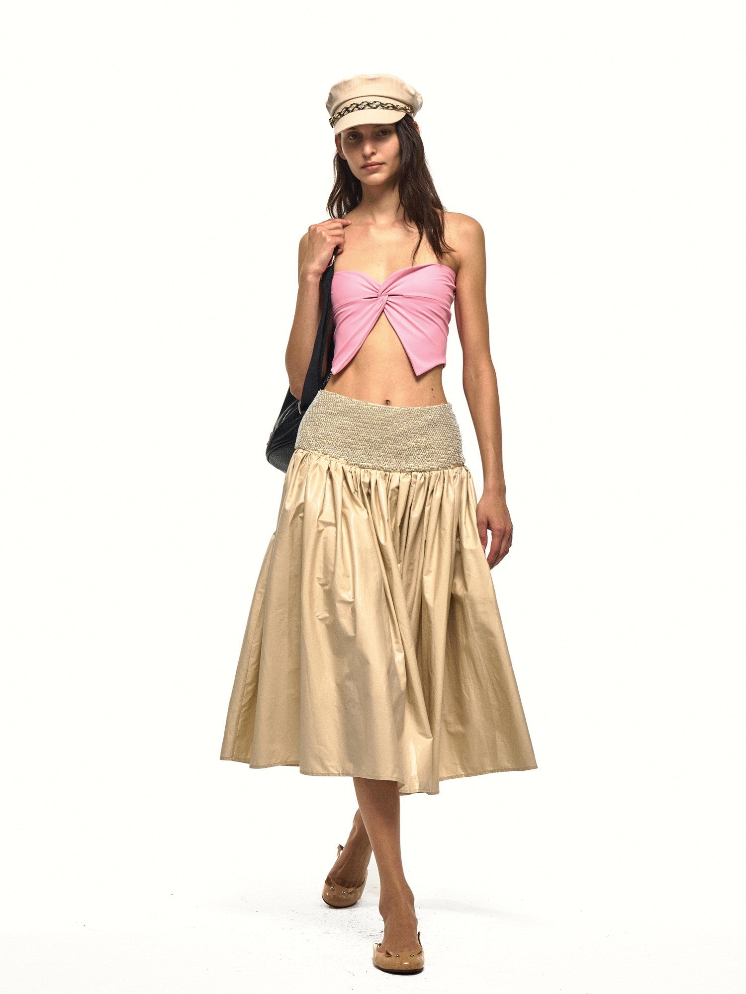 NyDkyel Striped Cutout Gold Decor Military Adjustable Women&