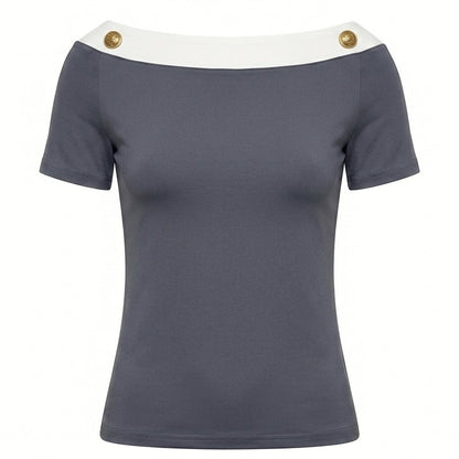 NyDkyel_Striped_Napoleon_Button_Bateau_Neck_Spliced_Women&