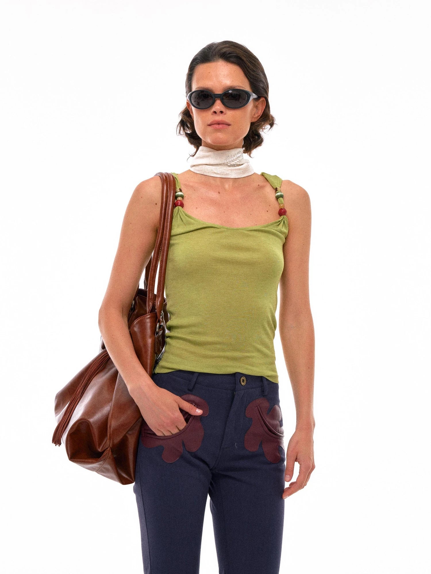 Tencel Wool Beaded Camisole Four Colors