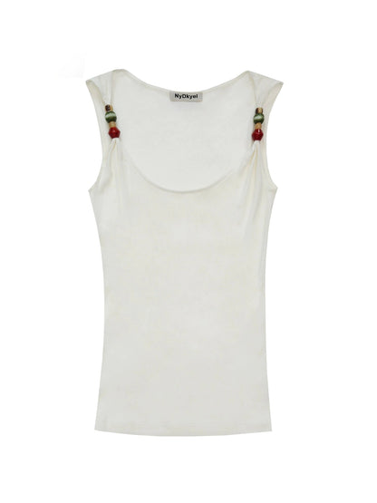 Tencel Wool Beaded Camisole Four Colors