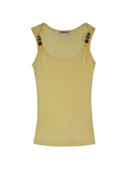 Tencel Wool Beaded Camisole Four Colors