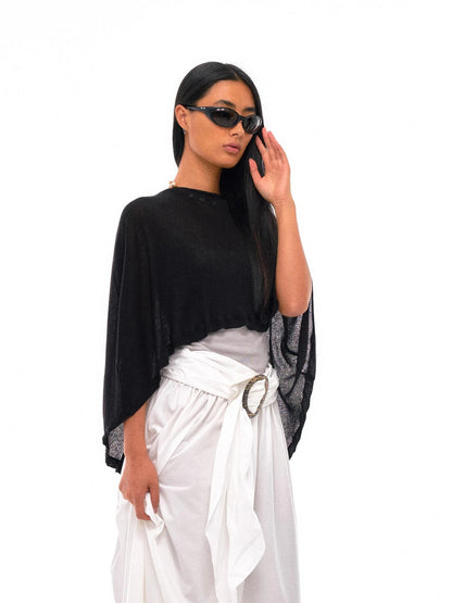 Tencel Wool Cape Sun Protection Shrug Top