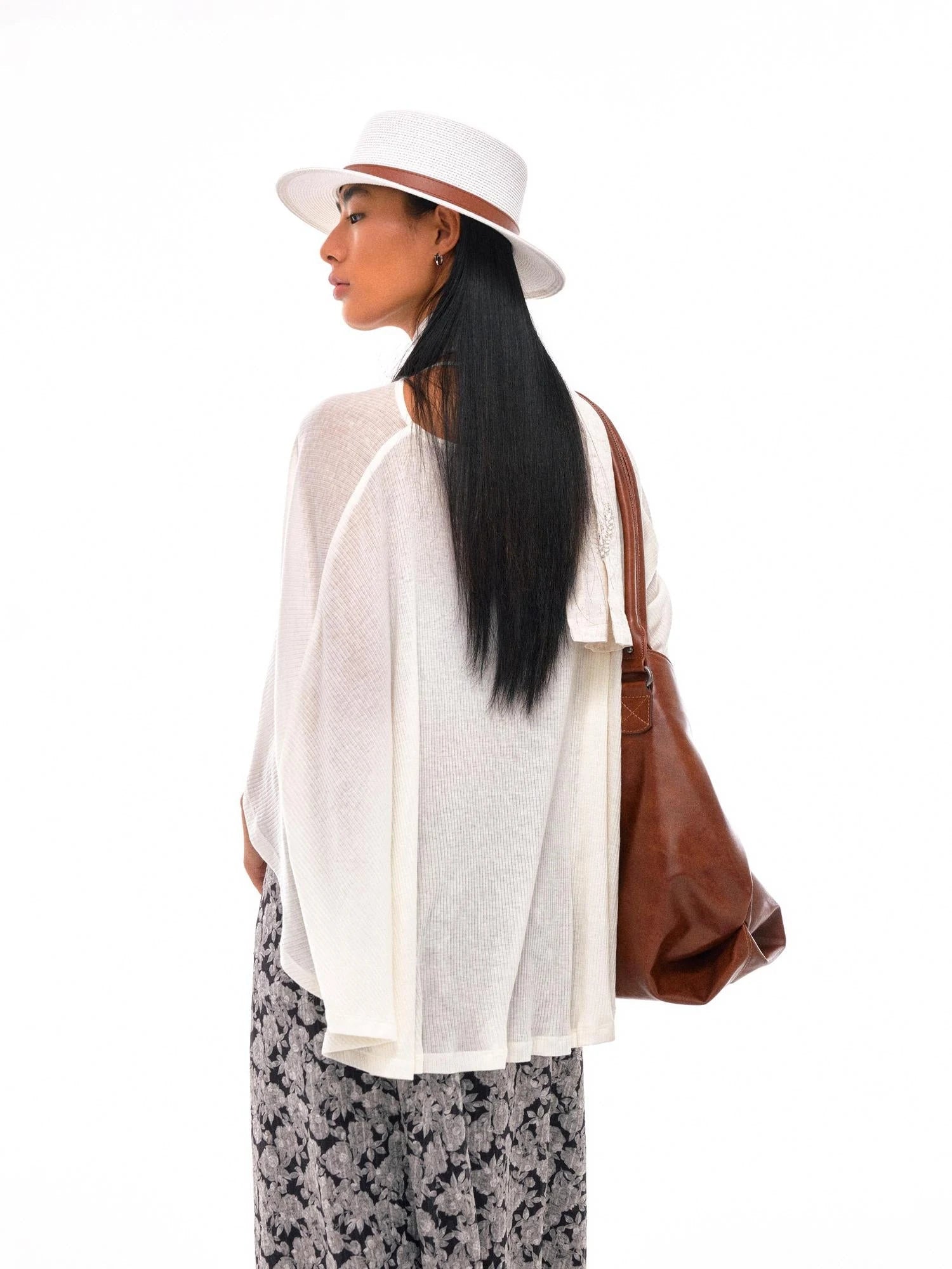 Tencel Wool Cape Sun Protection Shrug Top