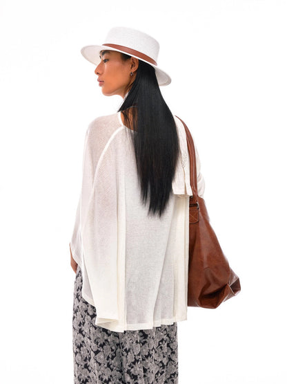Tencel Wool Cape Sun Protection Shrug Top