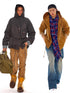 NyDkyel Thick Cotton Filled Distressed Street Loose Fit Unisex Zip Hood Puffer Jacket