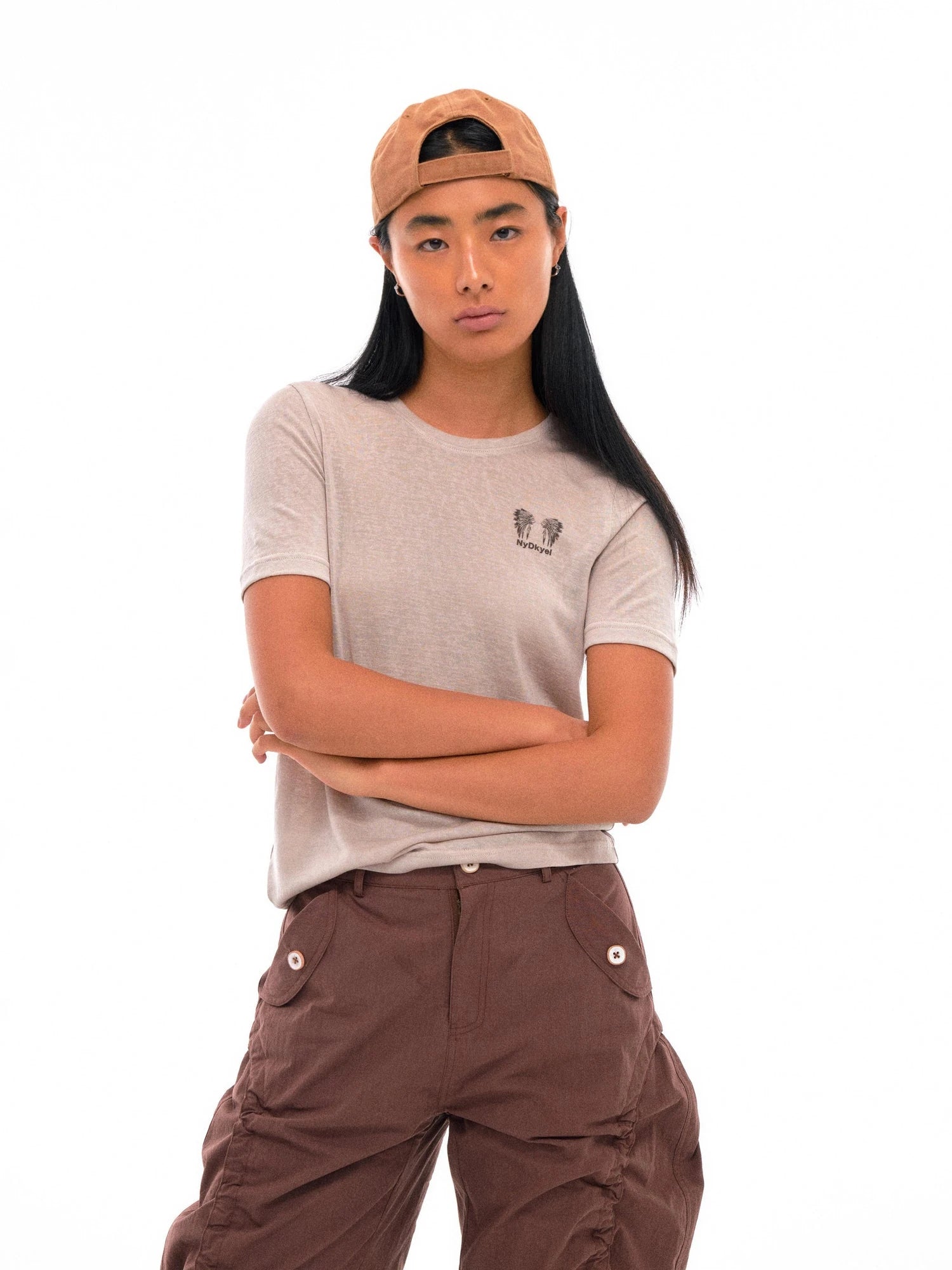 Tribal Feather Print T-shirt In Tencel Blend