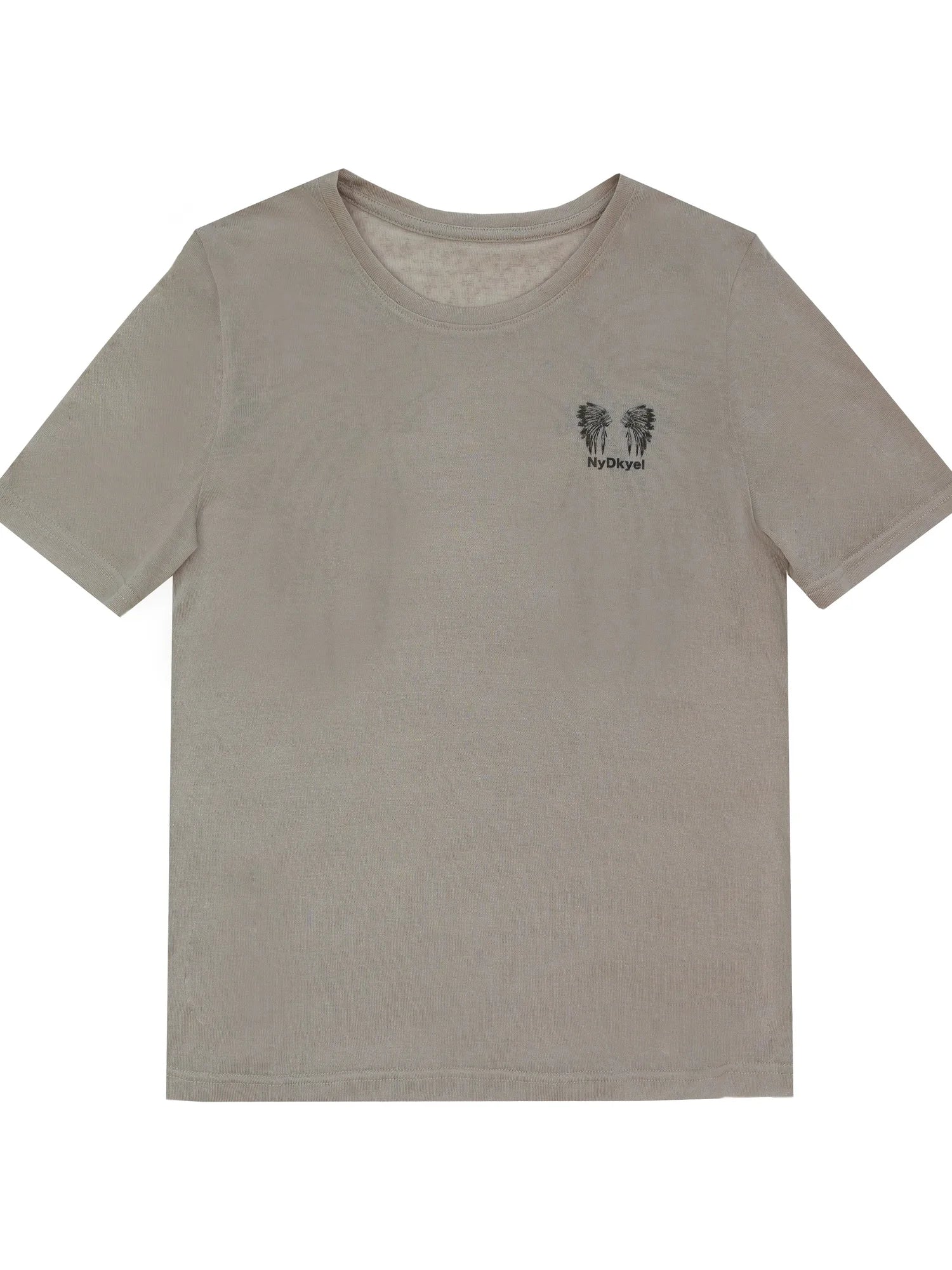 Tribal Feather Print T-shirt In Tencel Blend