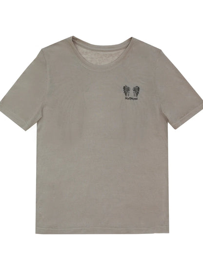 Tribal Feather Print T-shirt In Tencel Blend