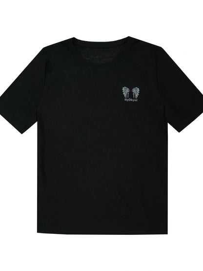 Tribal Feather Print T-shirt In Tencel Blend