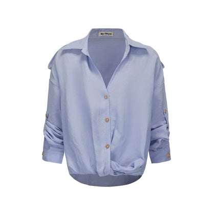 NyDkyel_Twist_Knot_Crinkle_Lapel_Adjustable_Sleeves_Women&