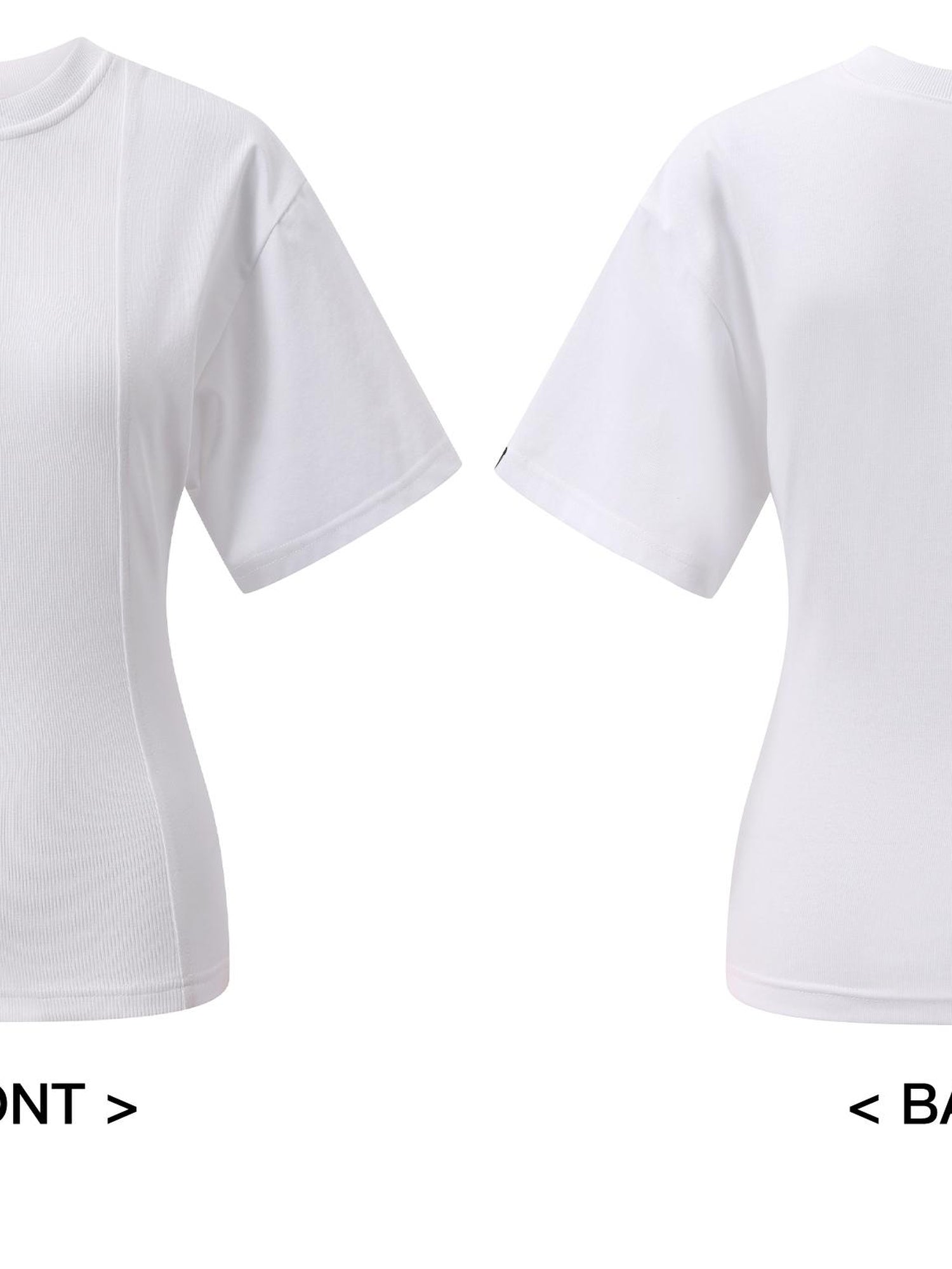 NyDkyel Two Sided Ribbed Crop Tee with Reverse Wear Design