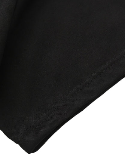 NyDkyel Two Sided Ribbed Crop Tee with Reverse Wear Design