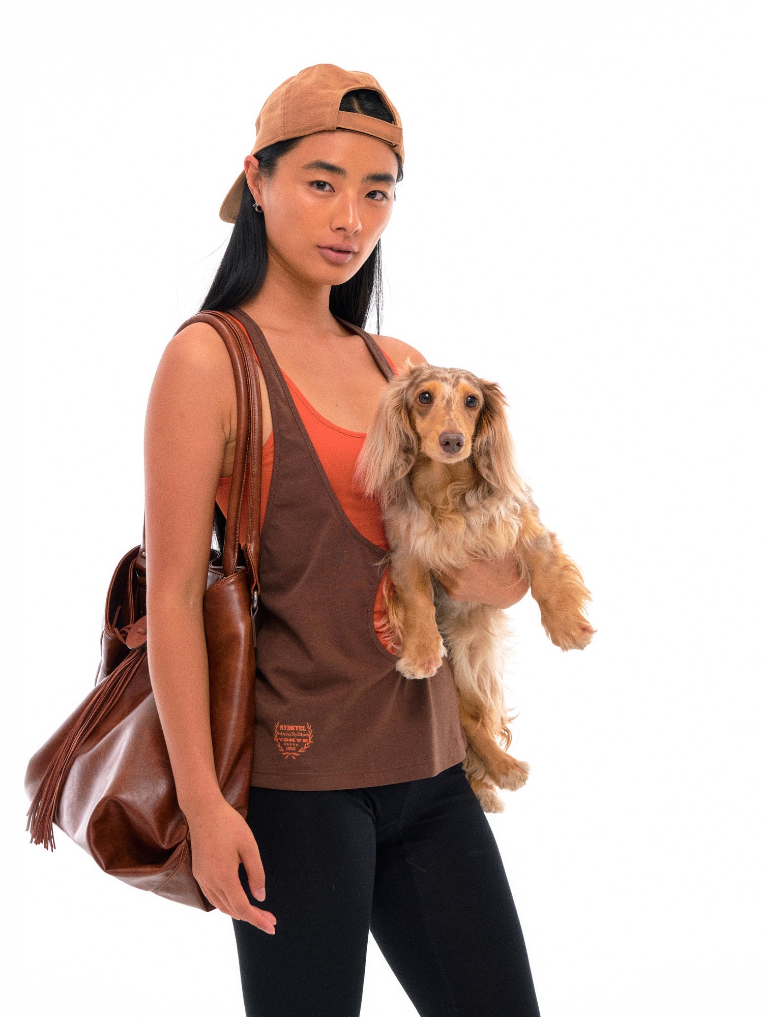 NyDkyel Two Tone U Neck Layered Top With Back Twist Detail