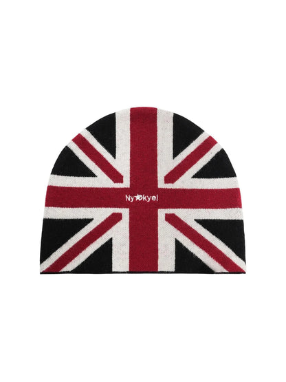 Union Jack Embroidered Knit Beanie