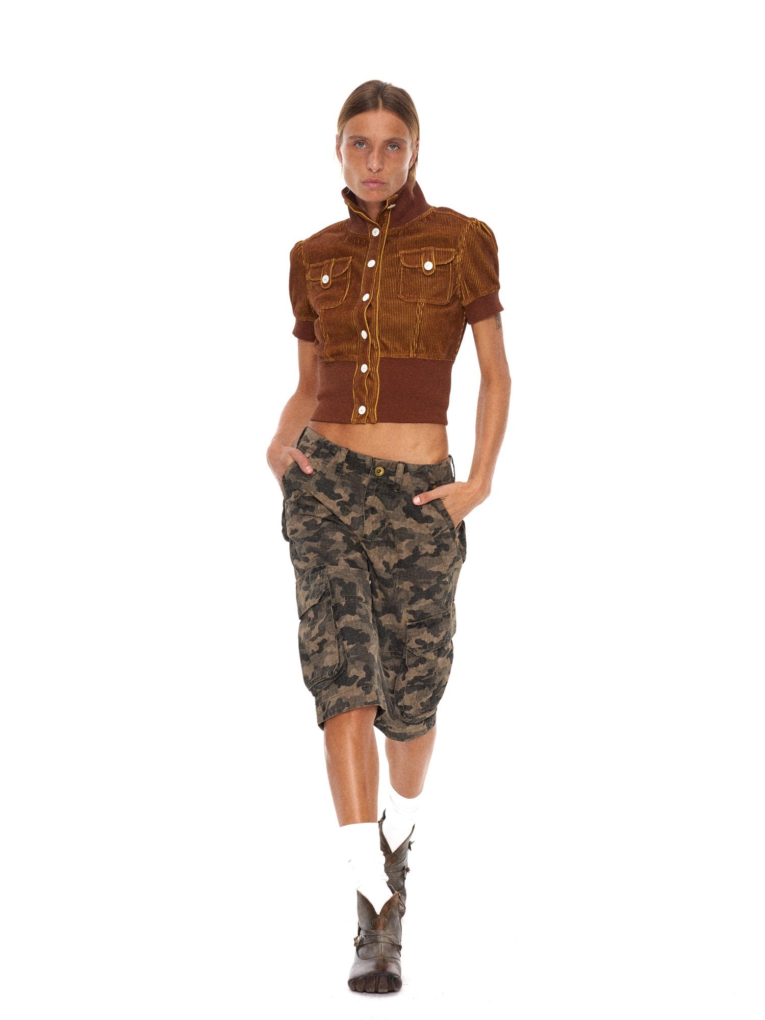 NyDkyel Utility 3d Pocket Military Camo Women&