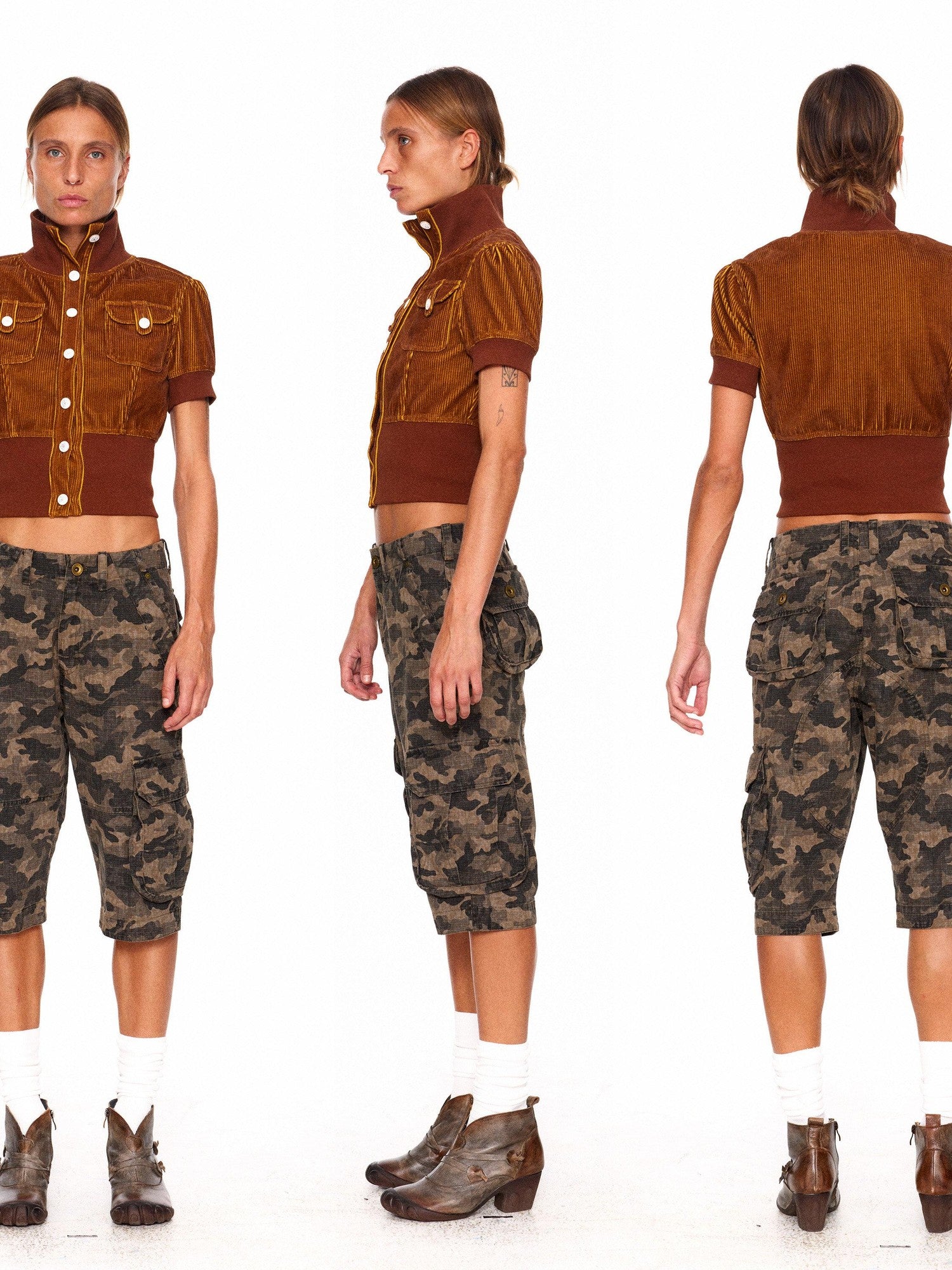 NyDkyel Utility 3d Pocket Military Camo Women&