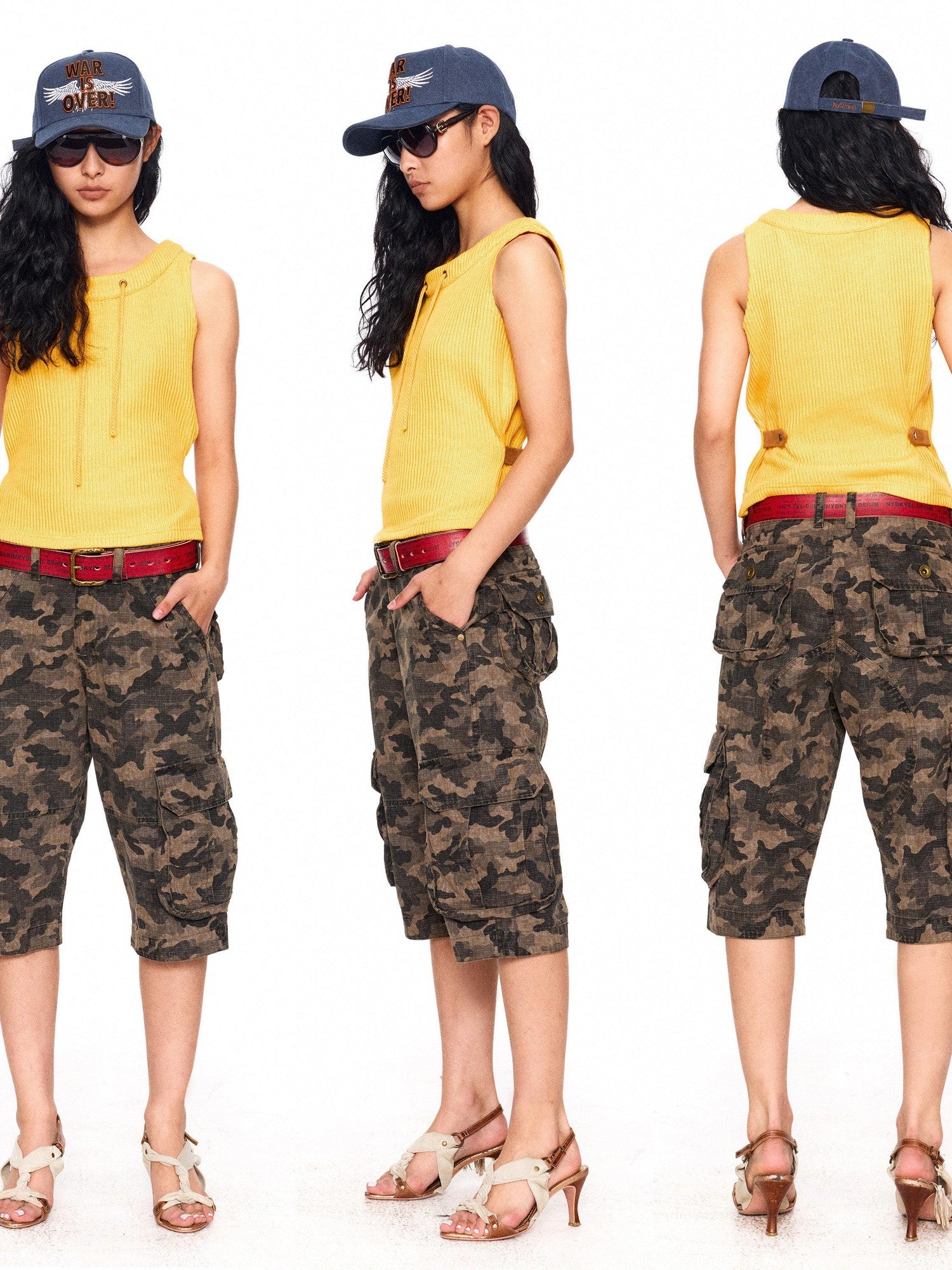 NyDkyel Utility 3d Pocket Military Camo Women&
