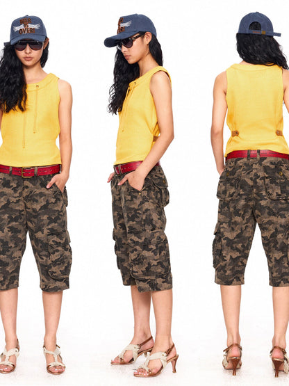 NyDkyel Utility 3d Pocket Military Camo Women&