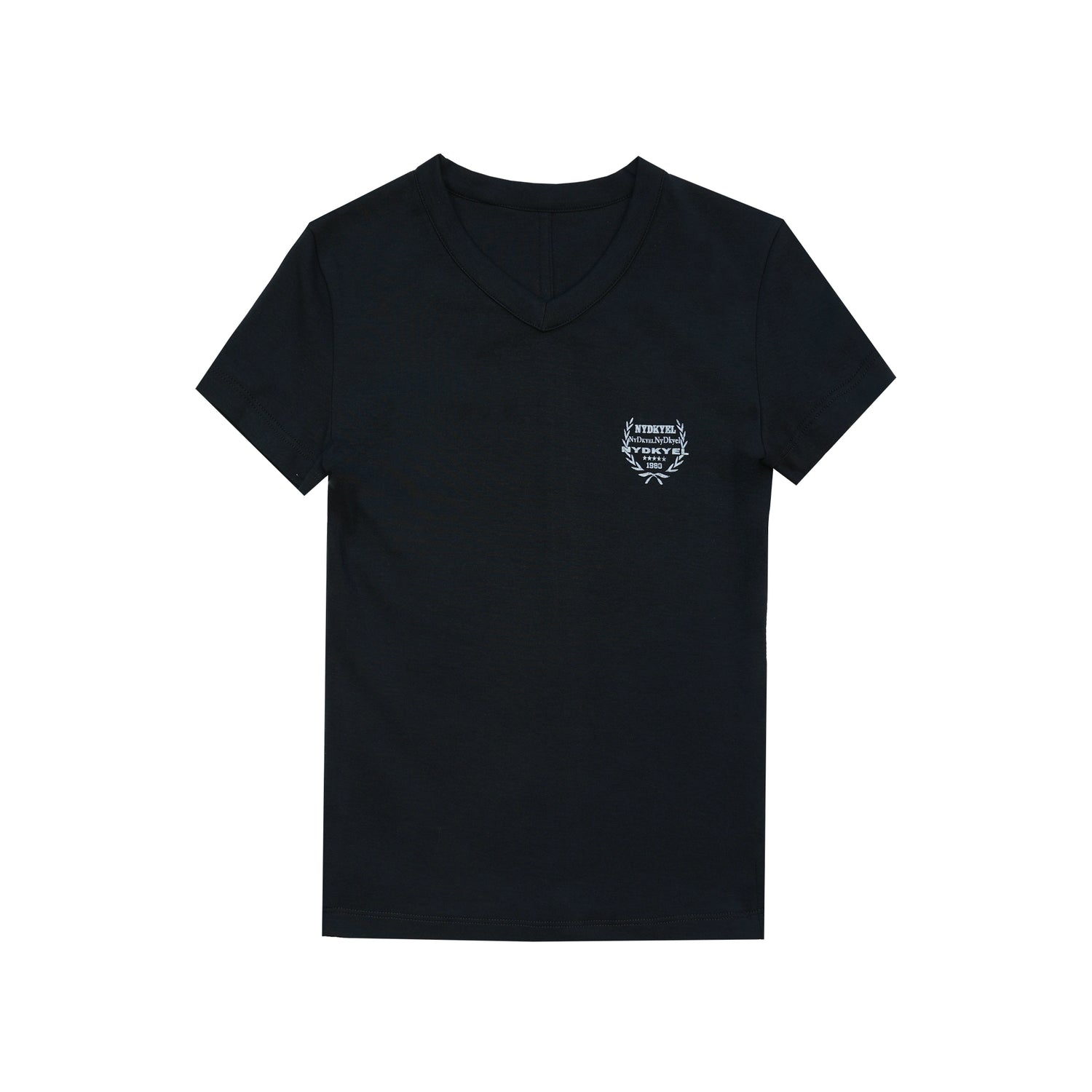 NyDkyel_V-Neck_Fitted_Cotton_T-Shirt_with_Back_Seam_and_Logo_Print_MISSTT