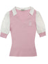 V-Neck Knit Polo With Anchor Embroidery