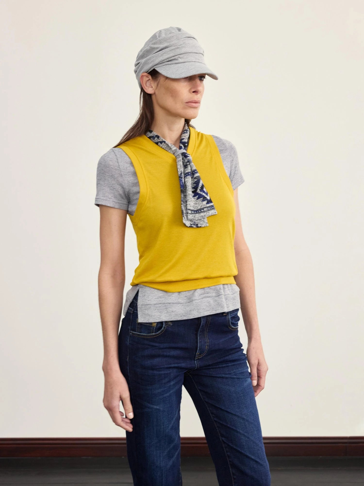 V-Neck Knit Vest For Layering Or Solo Wear