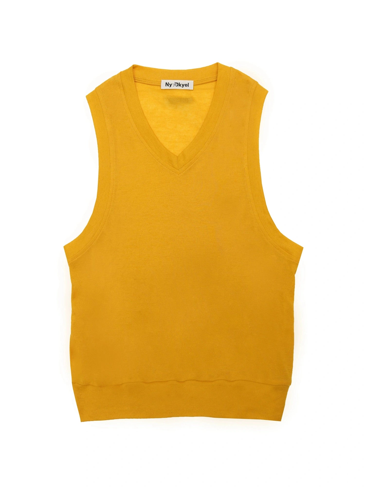 V-Neck Knit Vest For Layering Or Solo Wear