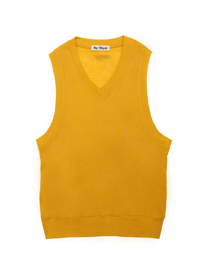 V-Neck Knit Vest For Layering Or Solo Wear