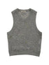 V-Neck Knit Vest For Layering Or Solo Wear