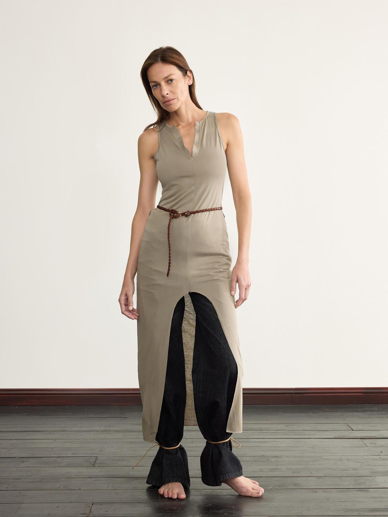 NyDkyel V-Neck Wrap Belted Split Hem Midi Dress