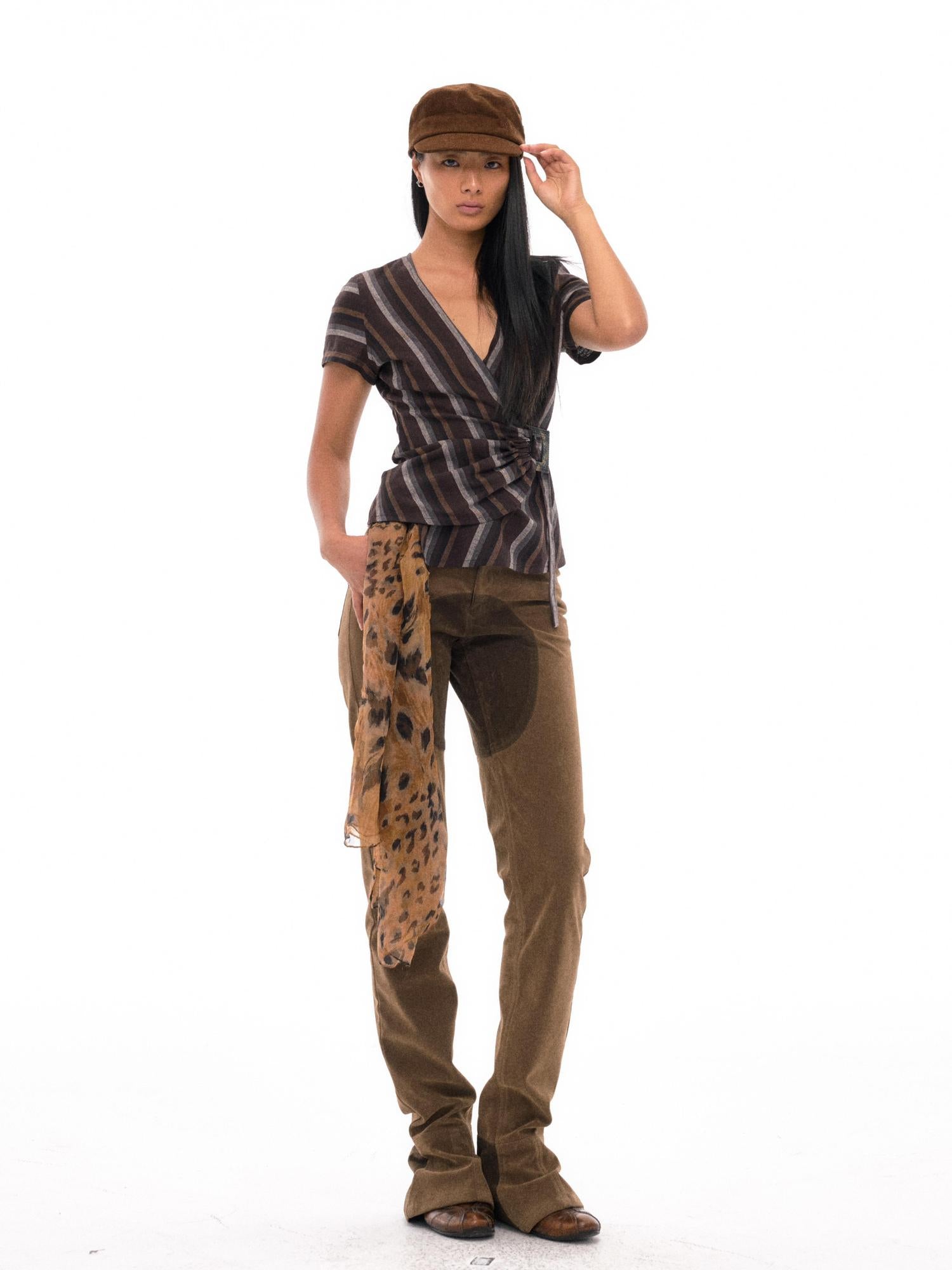 NyDkyel V-Neck Wrap Linen Blend Cropped Tee