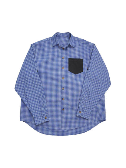 Vintage Blue Plaid Oversized Unisex Shirt