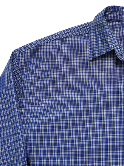 Vintage Blue Plaid Oversized Unisex Shirt