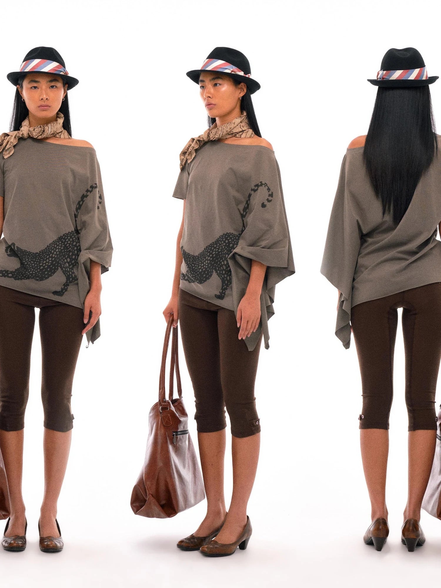 Vintage Brown Tote Bag With Adjustable Twist Lock And Fringe