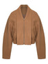Vintage Brown Wool Blend Felted Notch Lapel Jacket
