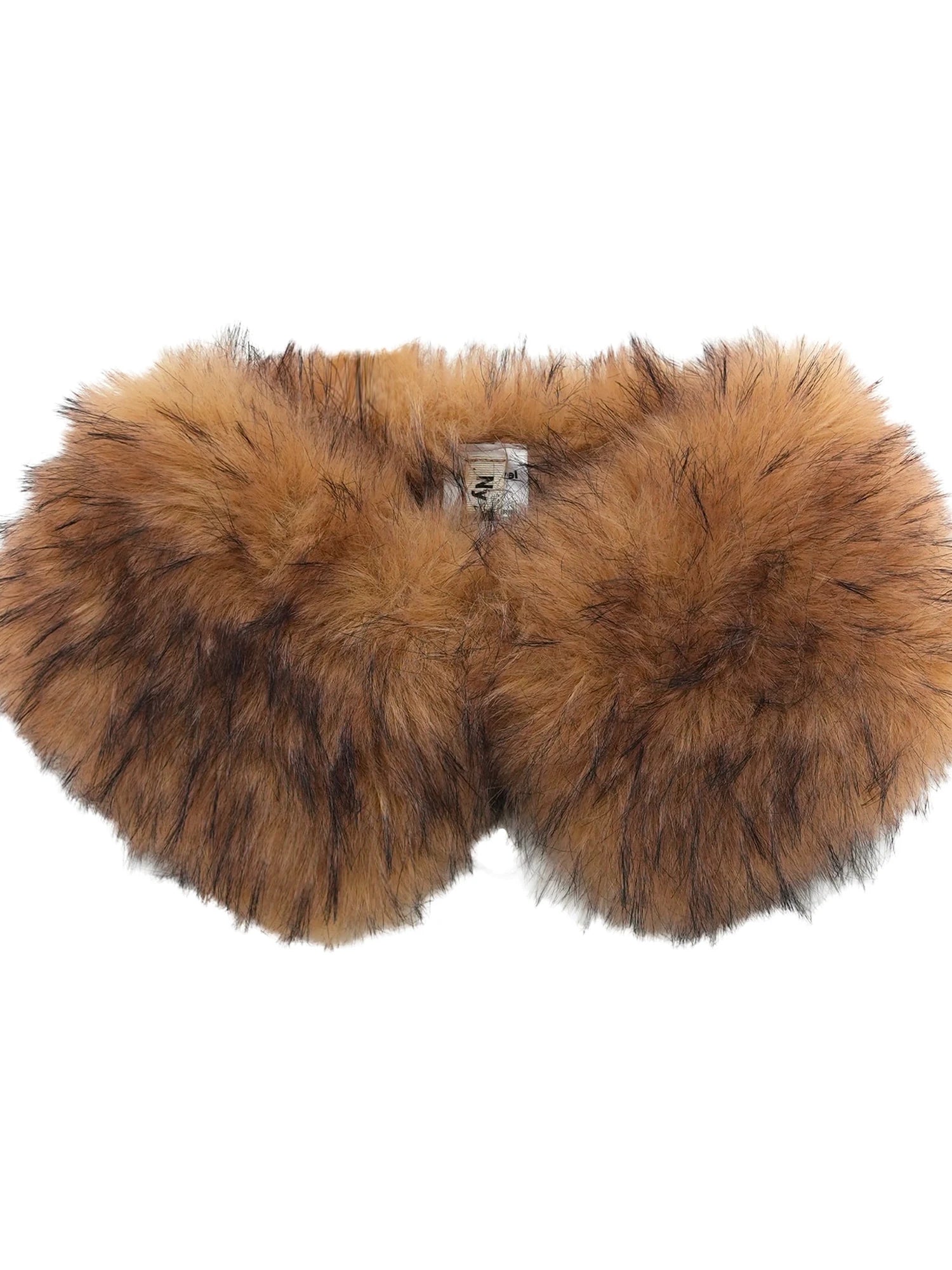 Vintage Faux Fur Collar Wrap Retro Brown Army Green