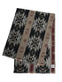 Vintage Jacquard Knit Scarf In Gray Brown