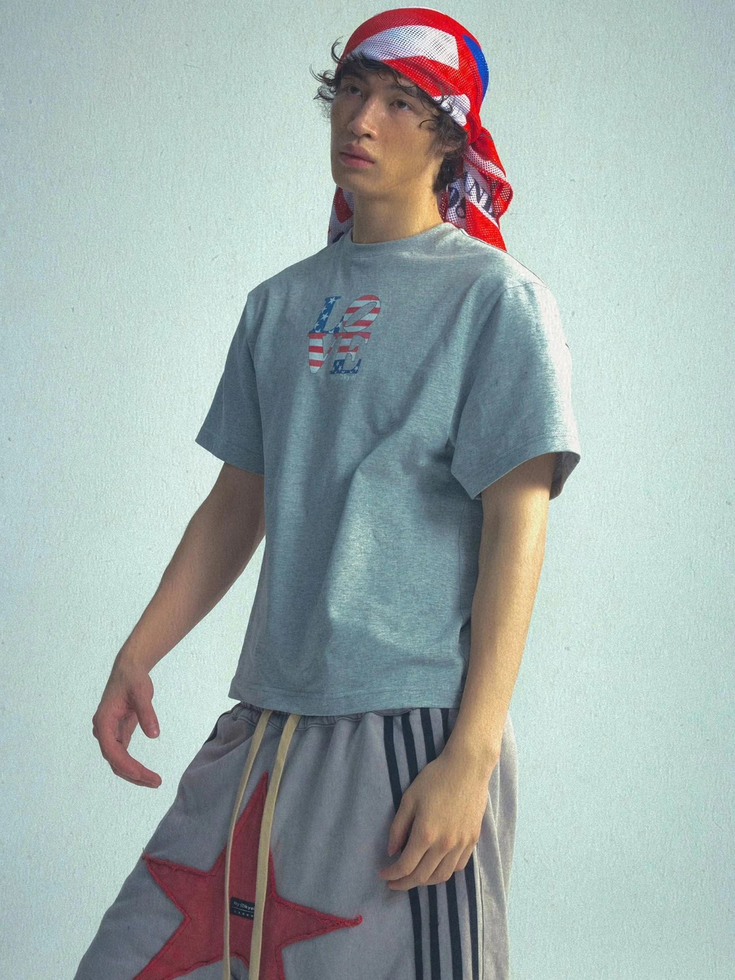 Vintage Washed Cotton Tee With Wide Shoulder Retro Fit