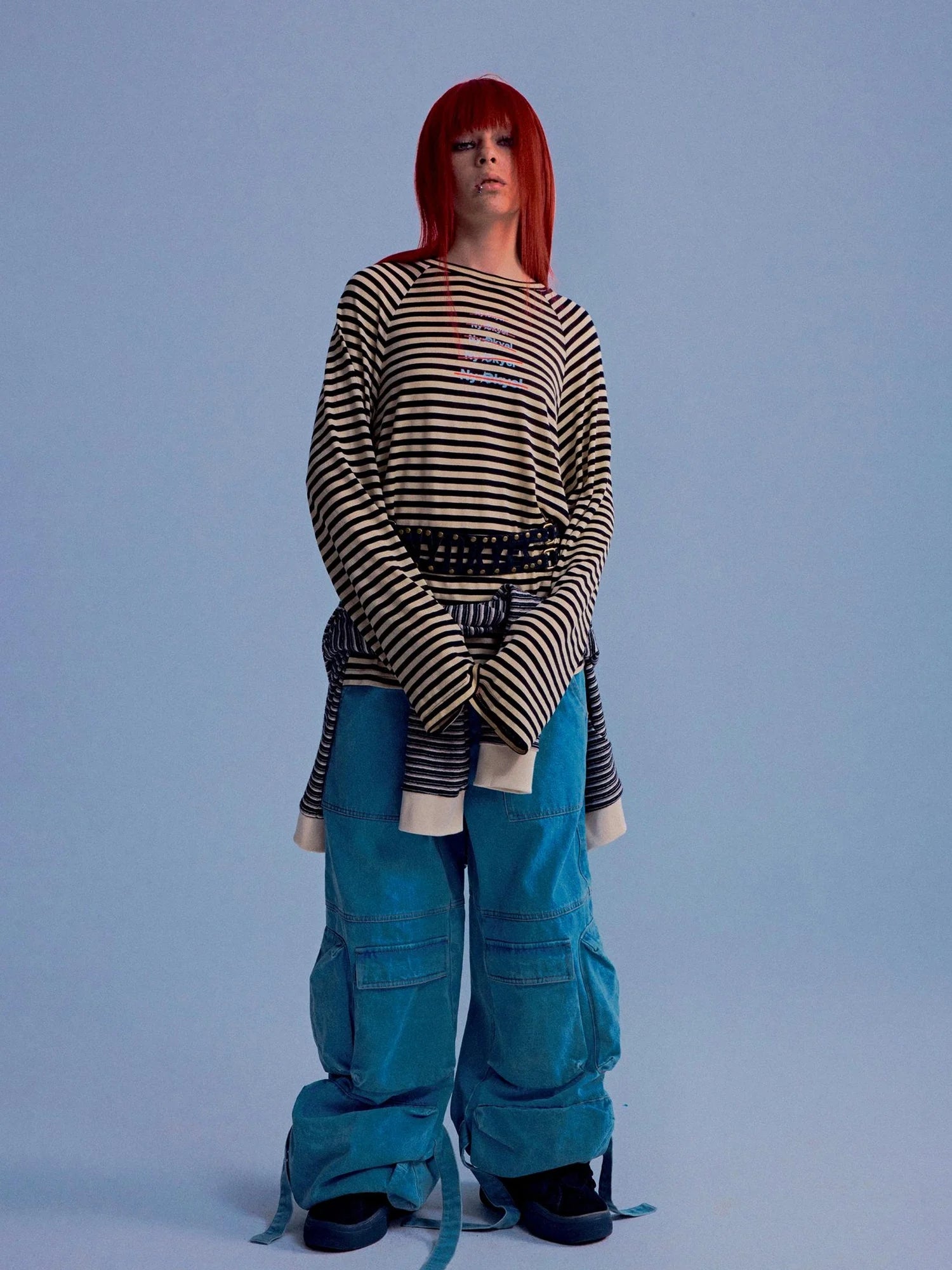 Vintage Washed High Weight Cotton Multi Pocket Jeans